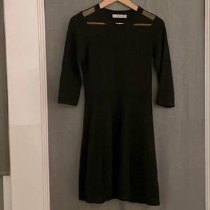 ASOS knit skater dress with shear panel